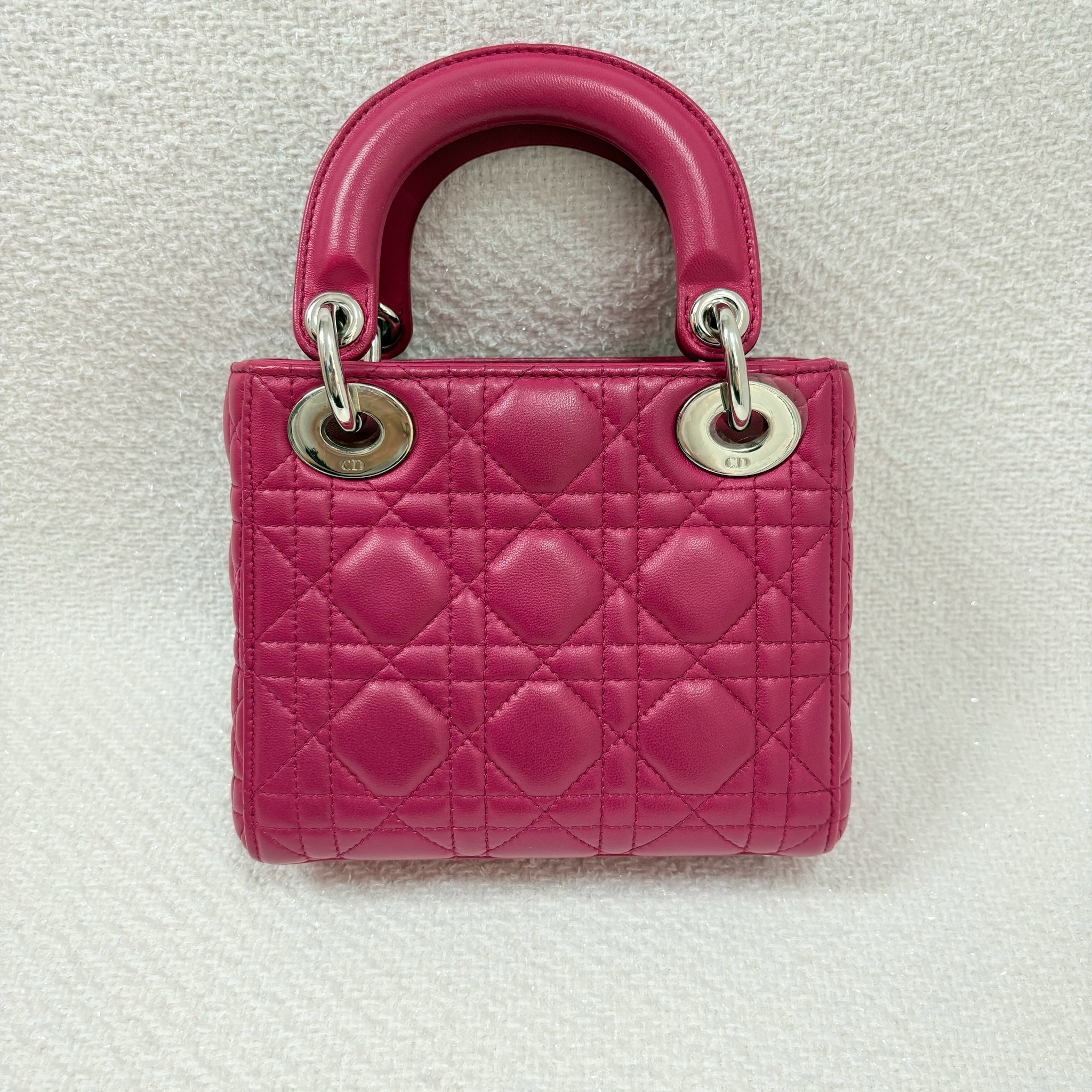Dior Lady Dior Mini Bag - Pink / Shw