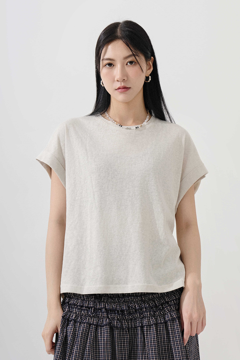 蝙蝠袖軟薄棉tee (現貨款式）