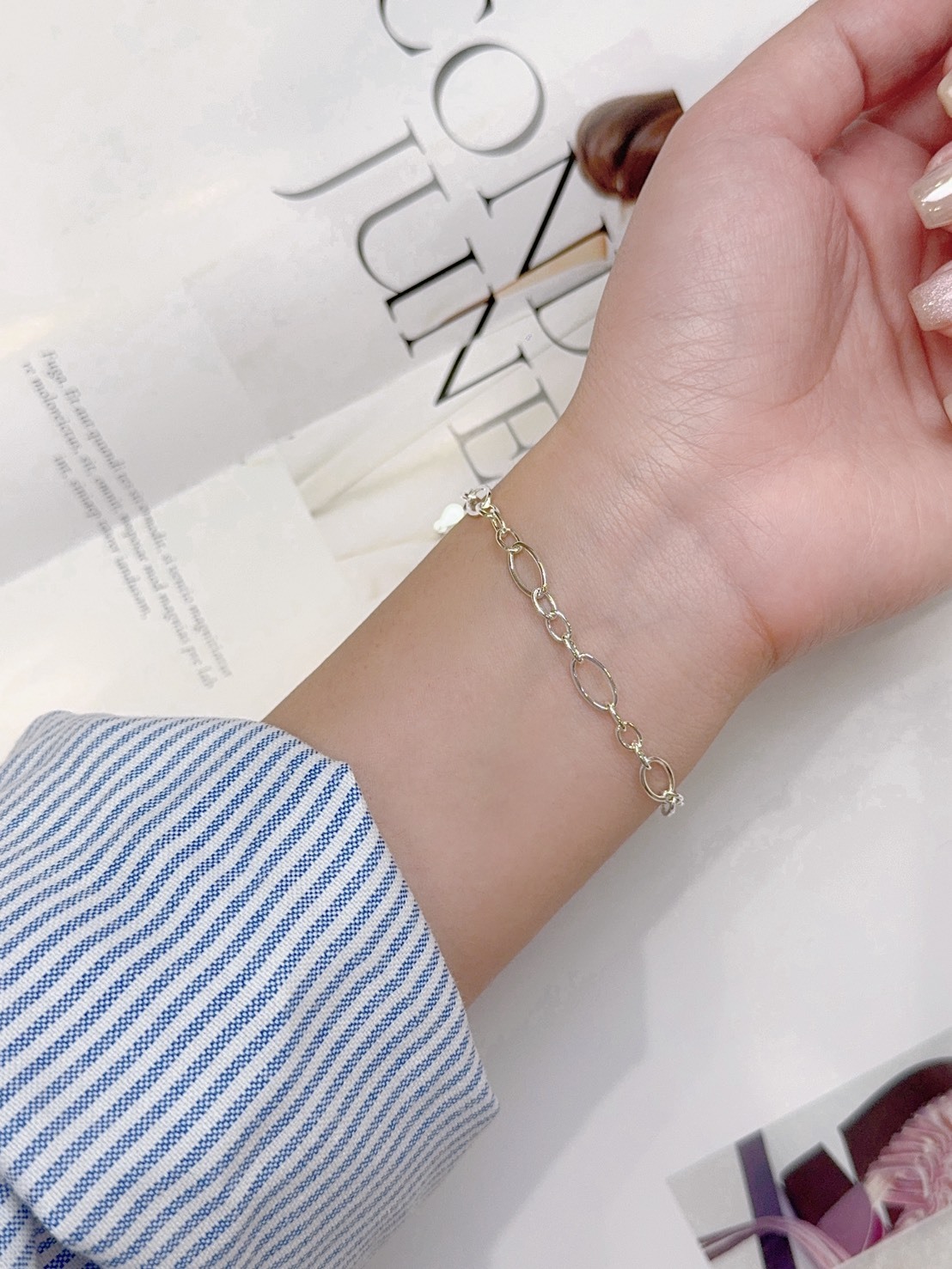 925純銀鏈條中性風手鍊