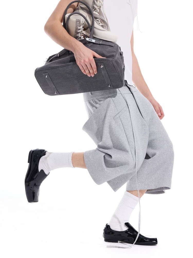 WHISTL 後袋 結構感 彎刀 飄帶 短褲 #七分褲