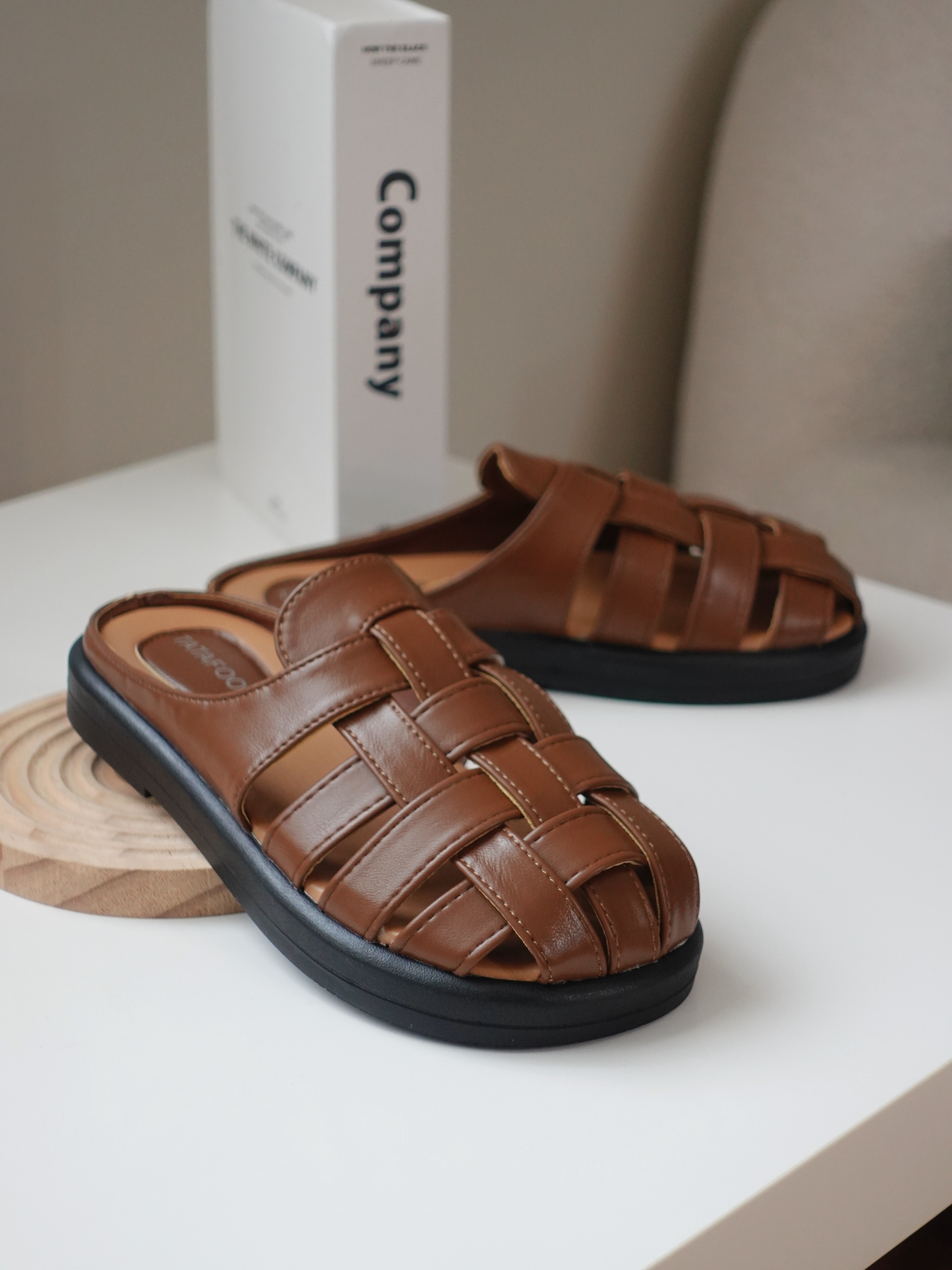 Shannen Woven Sandals Brown- SH080BRO
