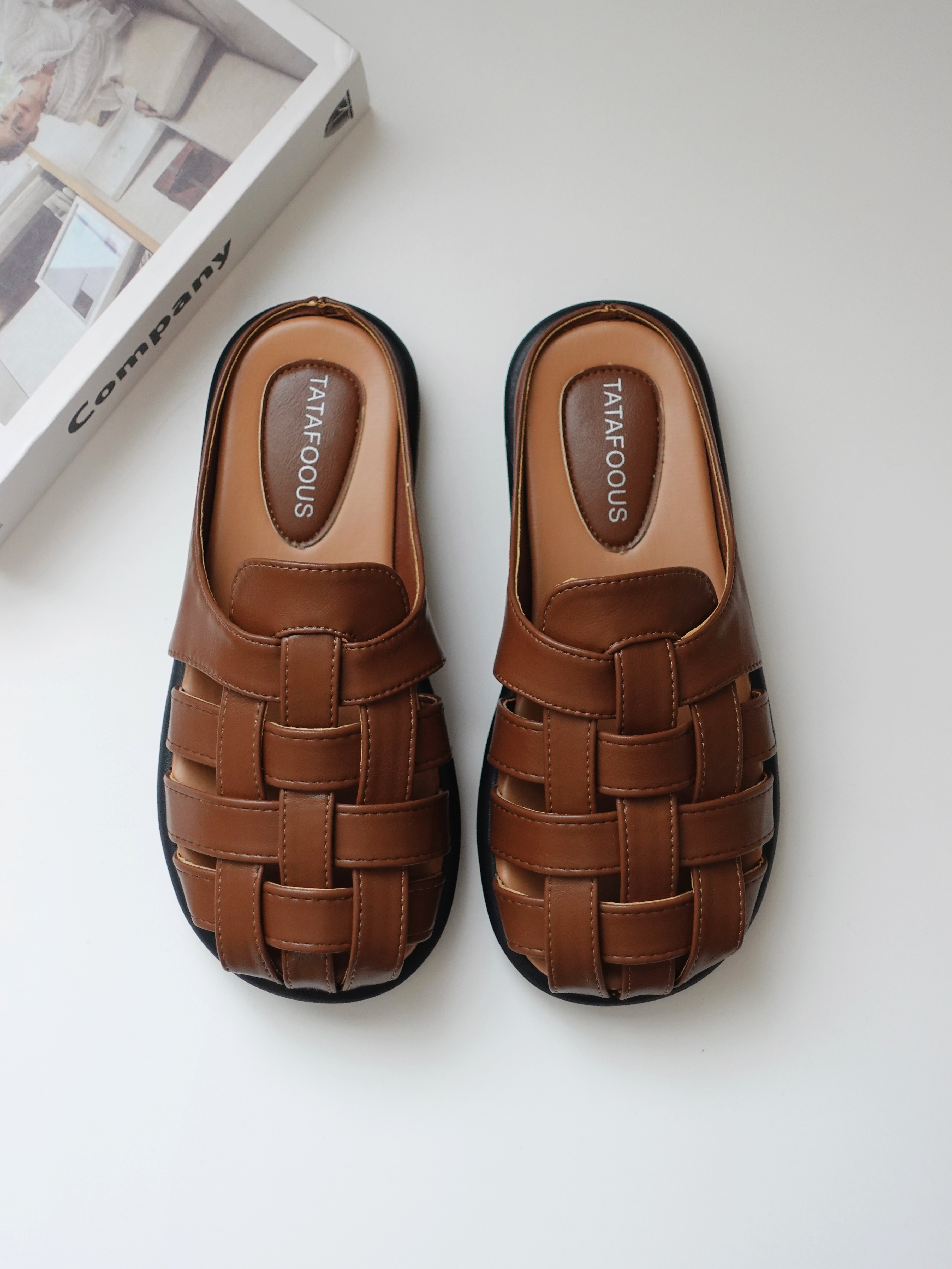 Shannen Woven Sandals Brown- SH080BRO