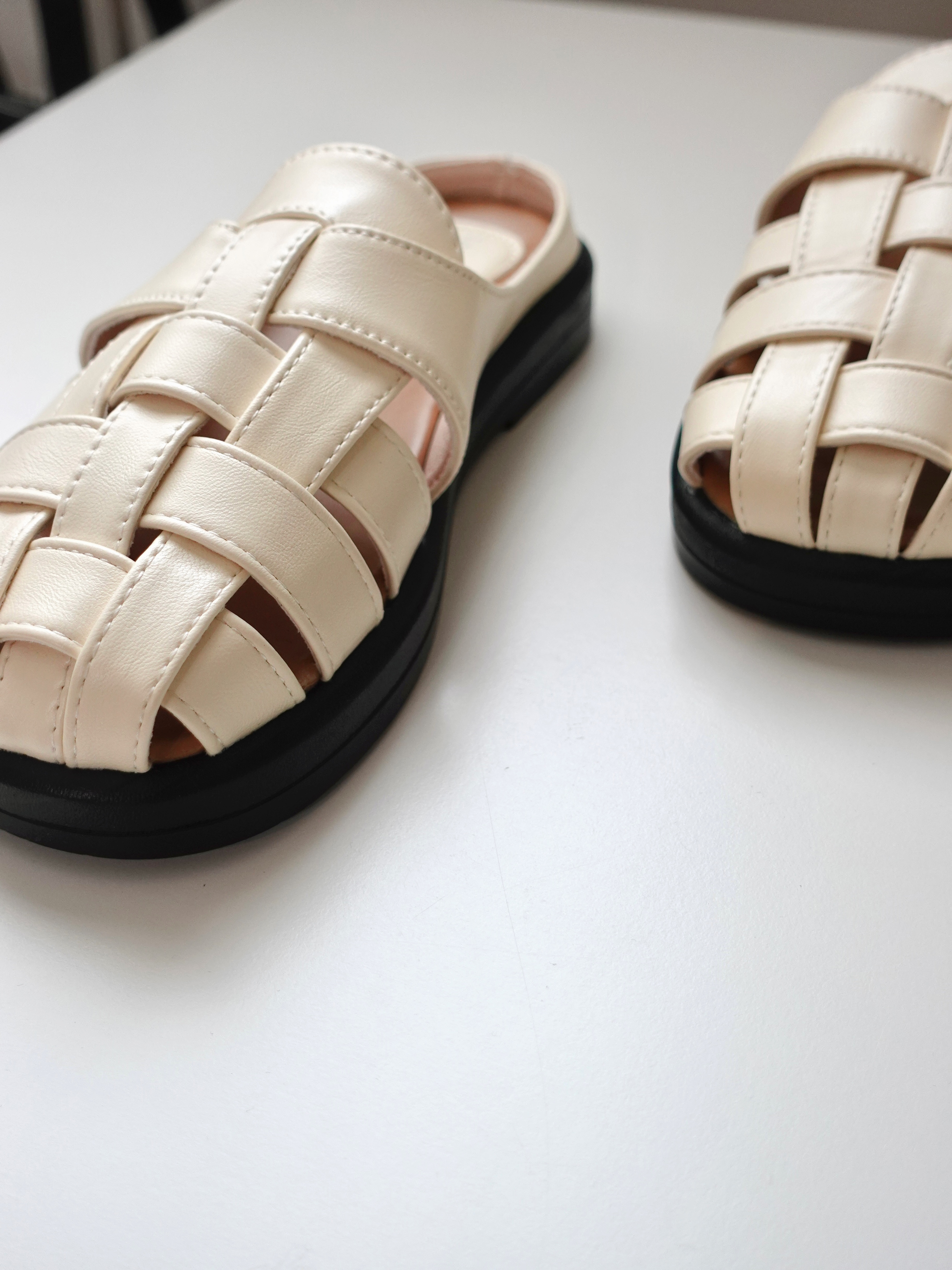 Shannen Woven Sandals Beige- SH080BEI