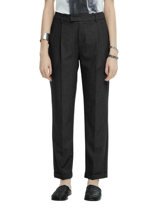 IXOS 反摺長褲(黑)