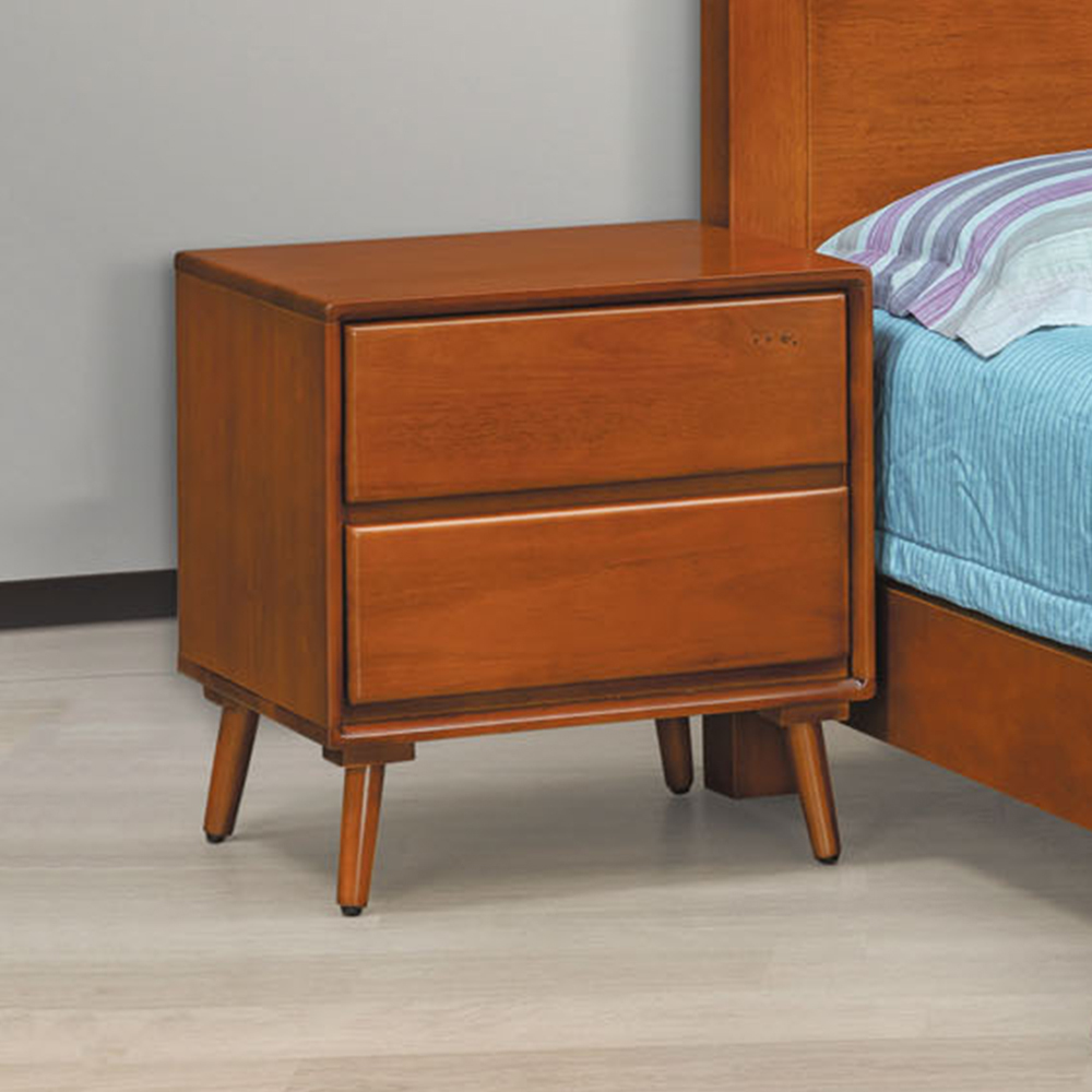羅尼特1.8尺柚木色床頭櫃/二抽收納櫃/置物櫃