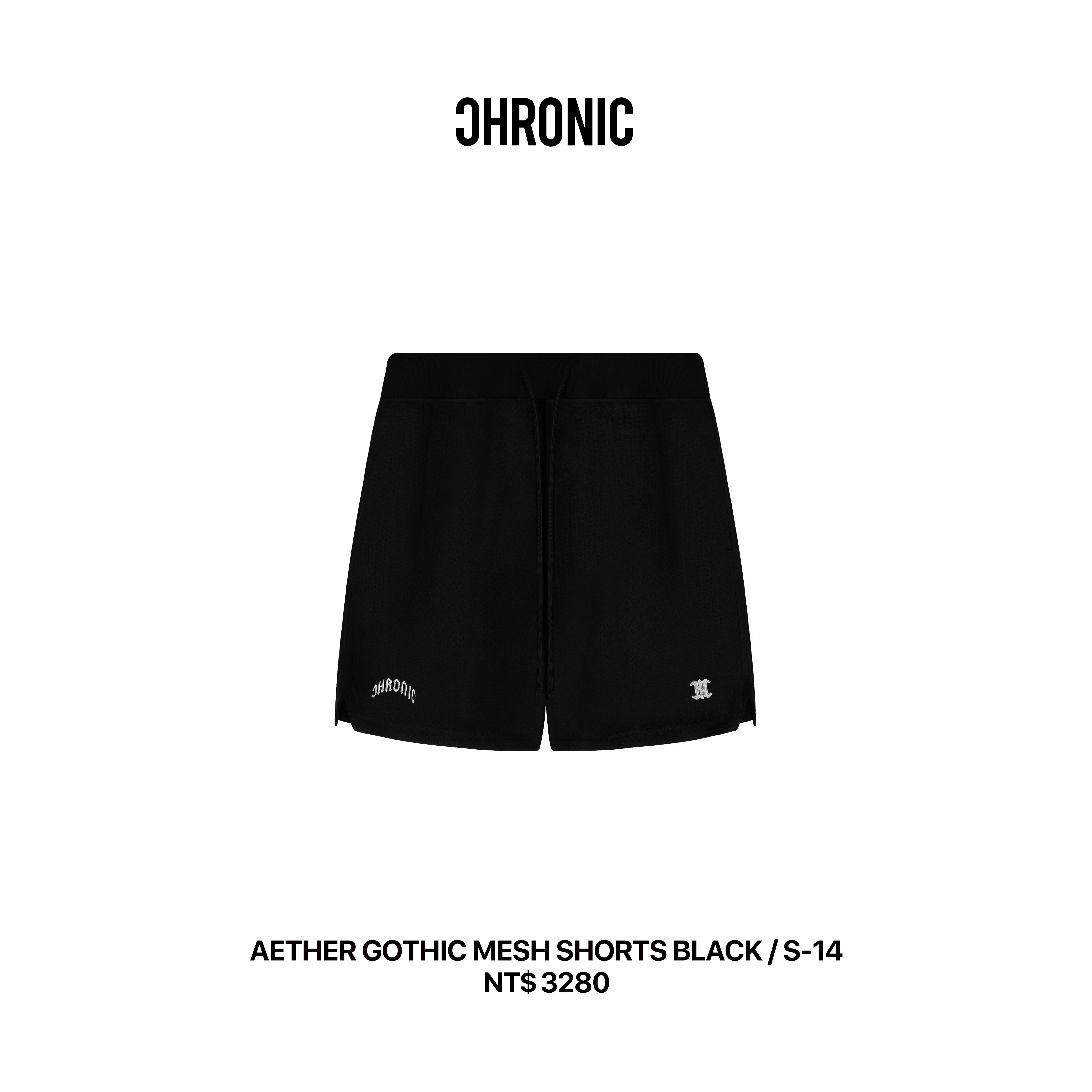 AETHER GOTHIC MESH SHORTS BLACK / S-14