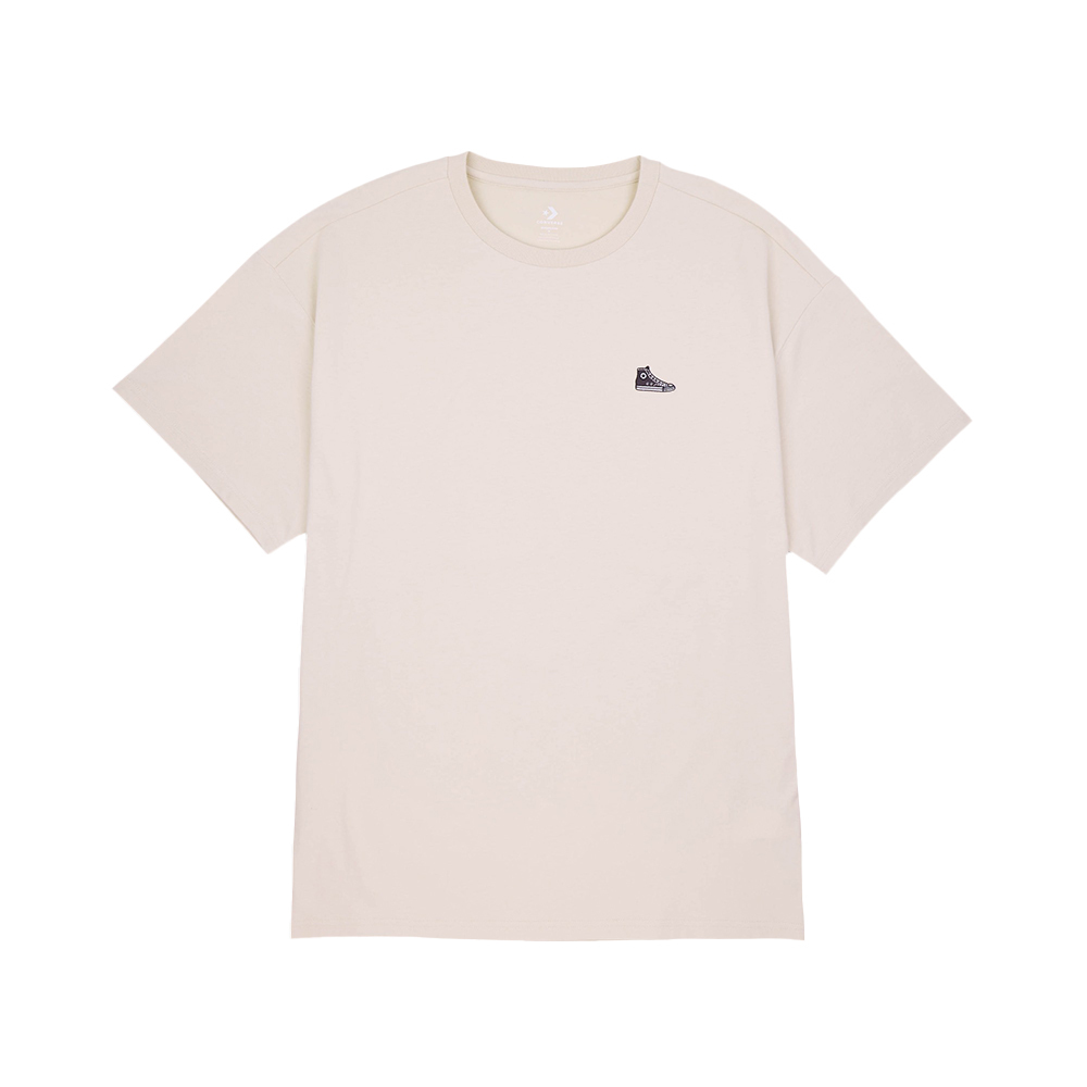 Converse Sneaker Patch Tee 男款 女款 米色 中性 上衣 圓領 短袖 10027239-A11