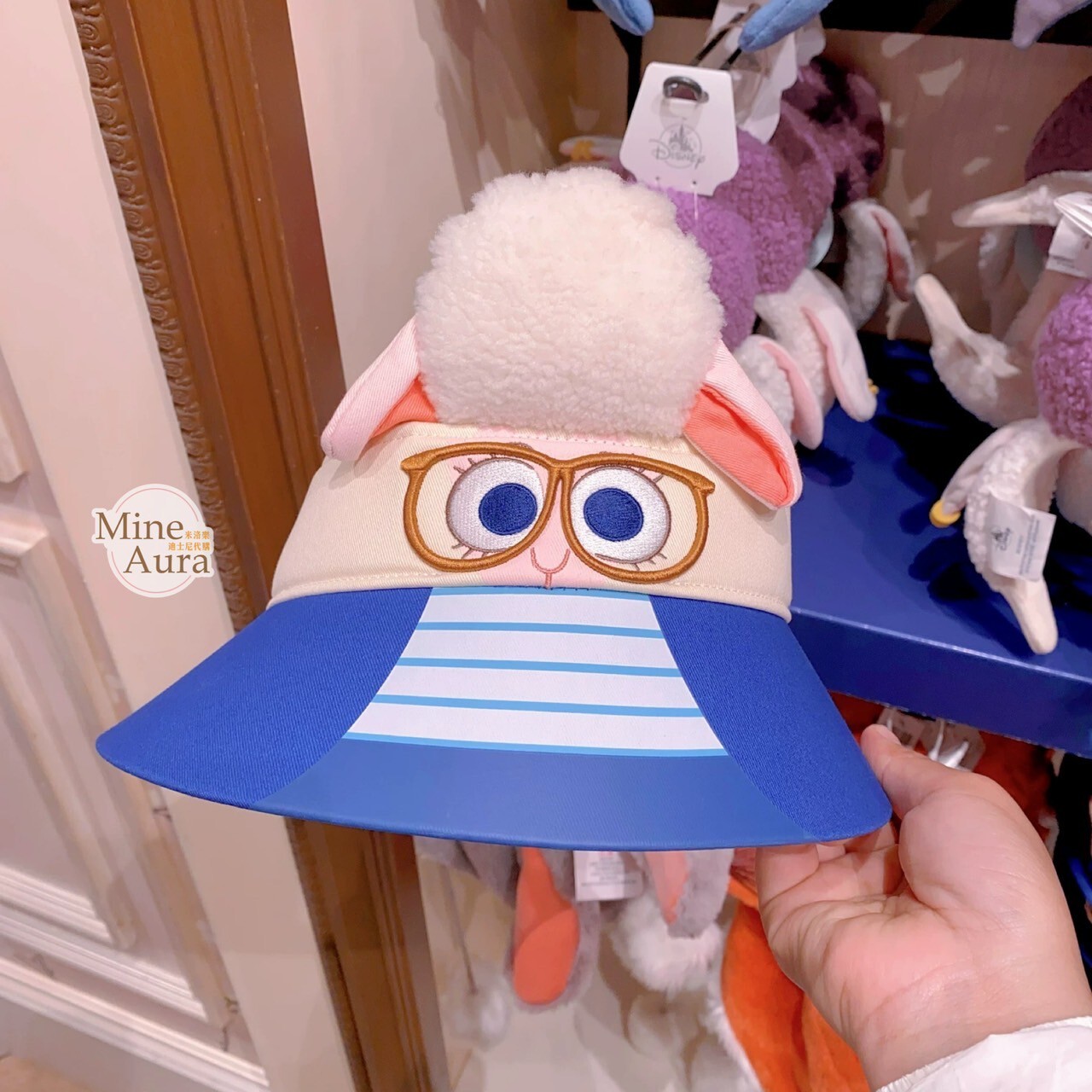 副市長 羊咩咩 Dawn Bellwether 大頭 造型 遮陽帽 帽子 動物方城市 Zootopia -上海迪士尼樂園