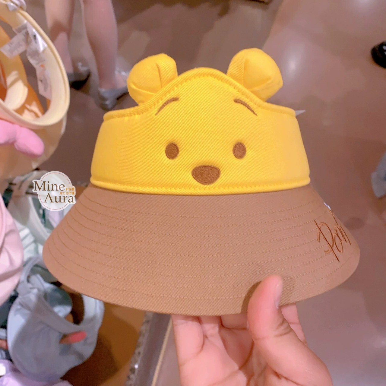 小熊維尼 Winnie the Pooh 大頭 造型 遮陽帽 帽子 -上海迪士尼樂園