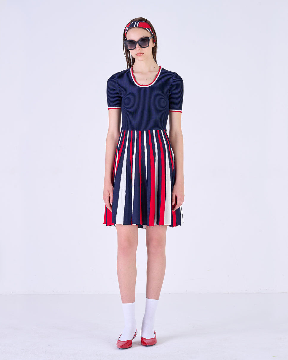 【Silvian Heach】甜美百褶短袖洋裝