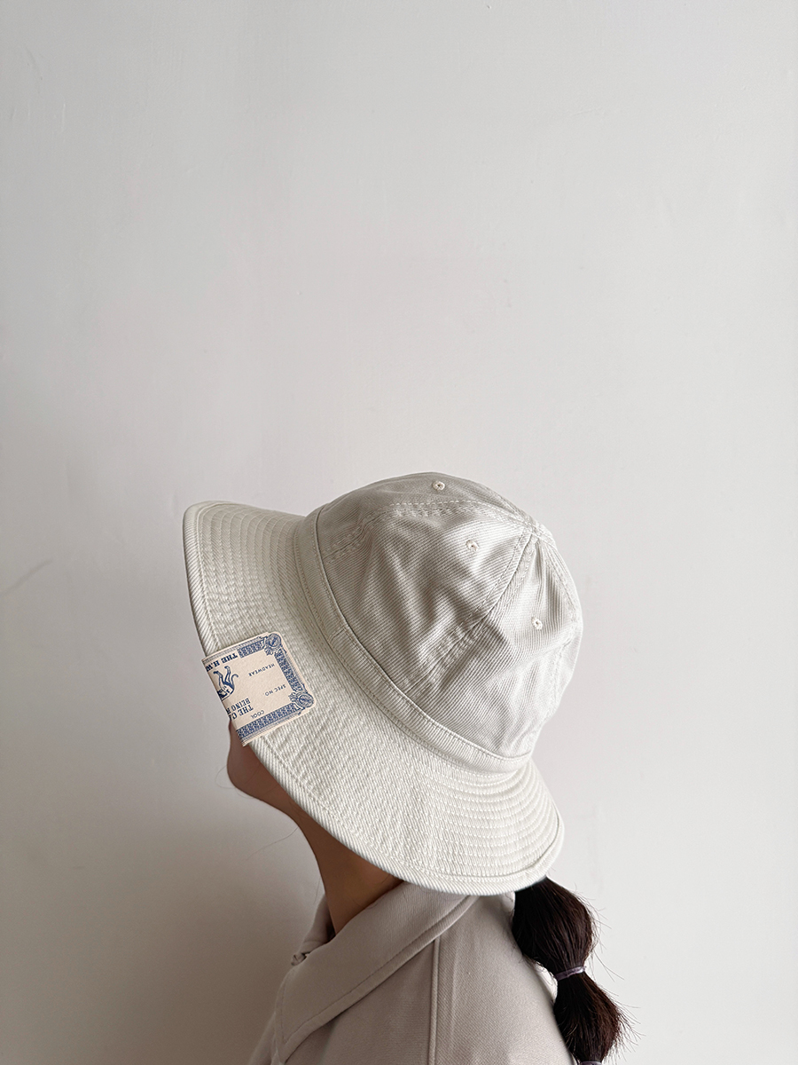 帽子 THE H.W. DOG & CO. LINEN FATIGUE HAT H.W. DOG & CO. Fatigue Hat Wool Cotton Serge Khaki Made