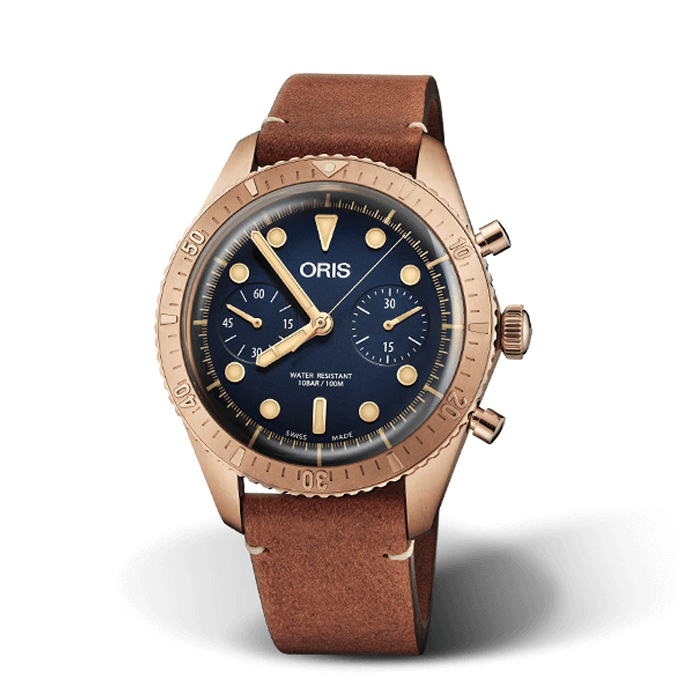 【ORIS 豪利時】01 771 7744 3185-Set LS 夜光 計時 皮革 機械 手錶