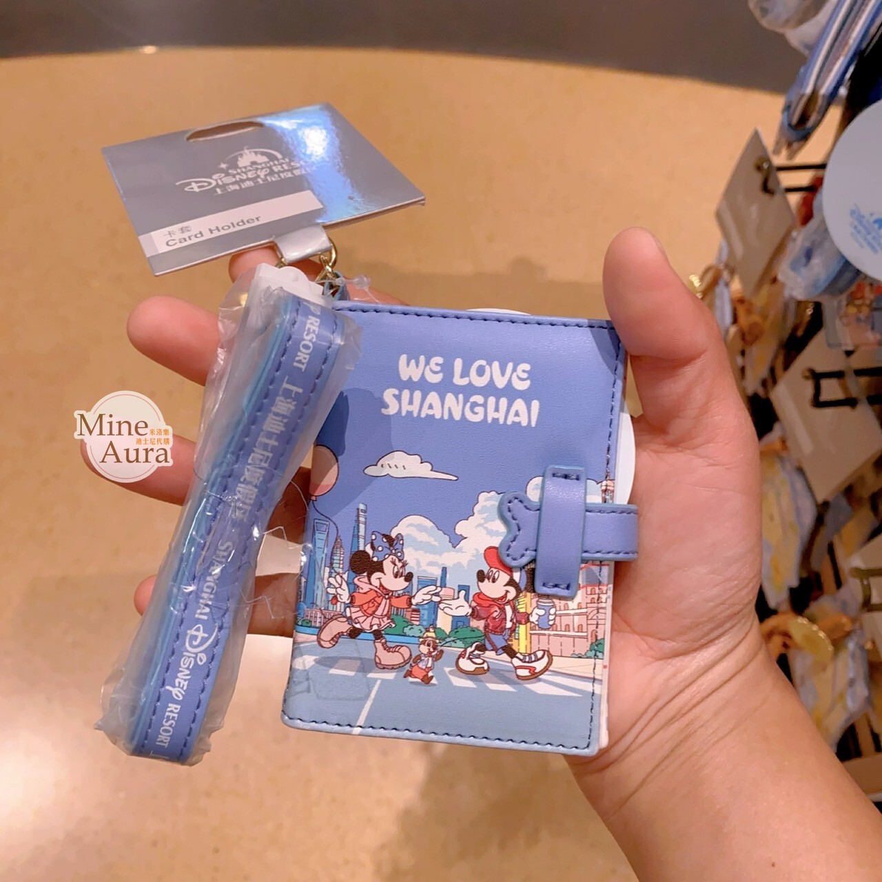 米奇 Mickey 與好友們 游味上海系列 圖案 掛繩 票卡夾 卡套 -上海迪士尼樂園