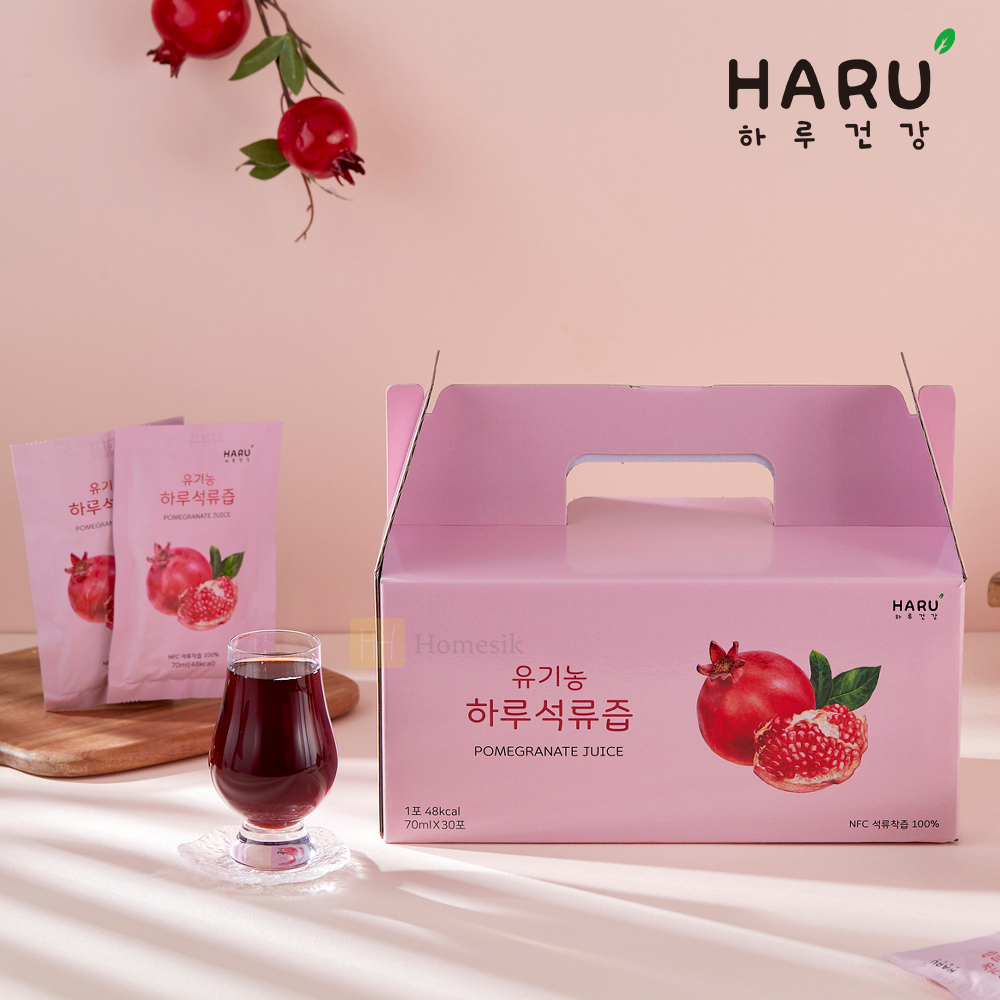 韓國100% NFC 有機純紅石榴汁禮盒裝 70ml x 30包裝