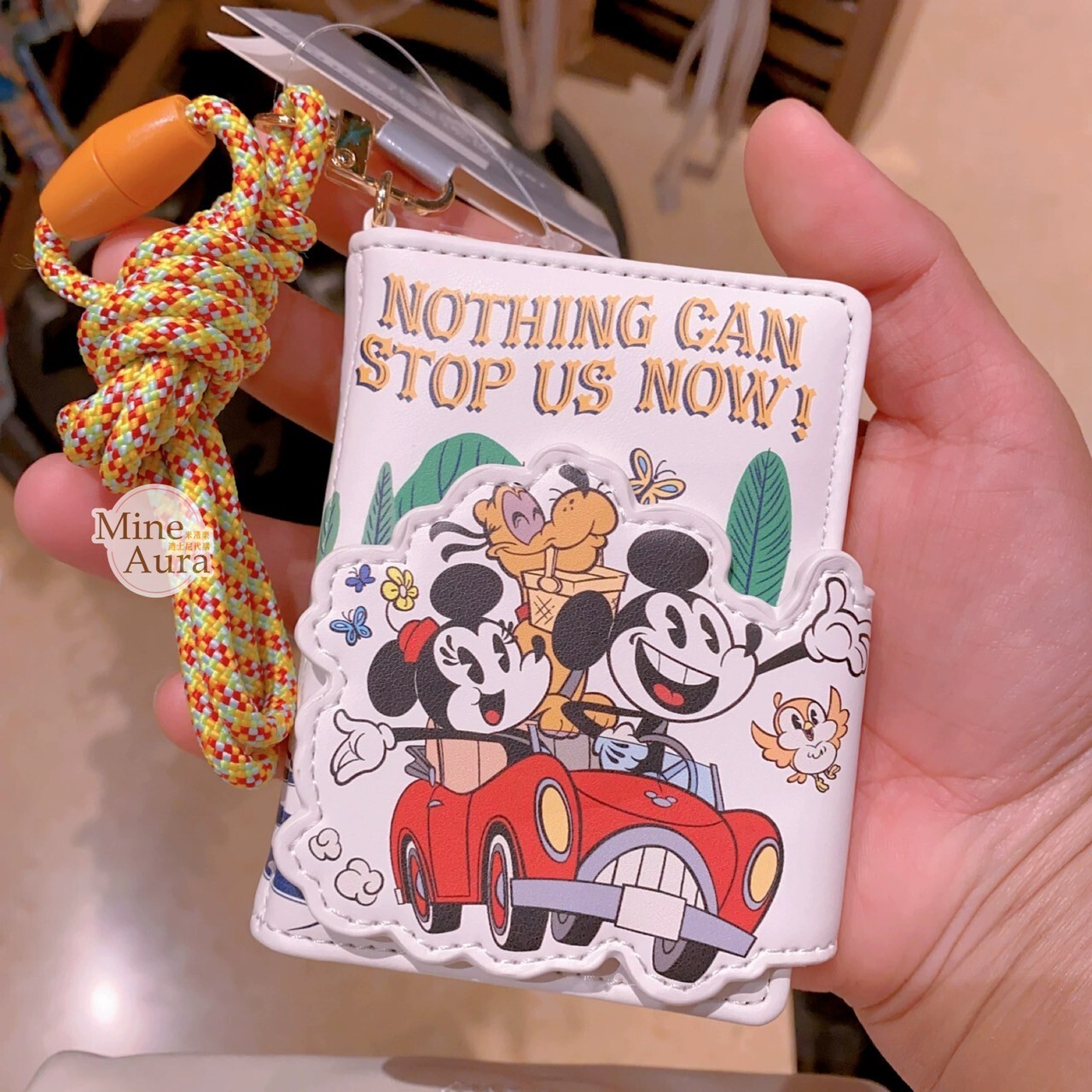 米奇 Mickey 與好友們 開車 圖案 掛繩 票卡夾 卡套 -上海迪士尼樂園