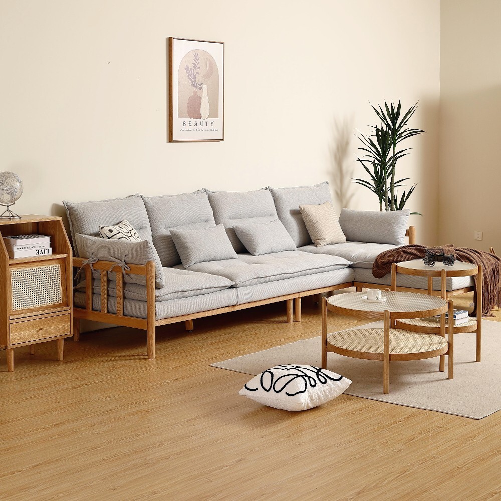 〖特惠款〗揚帆實木轉角沙發 FP-0004