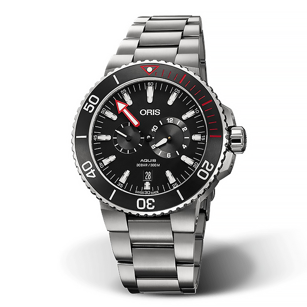 【ORIS 豪利時】01 749 7734 7154-Set 日期顯示 計時 鈦金屬 機械 手錶