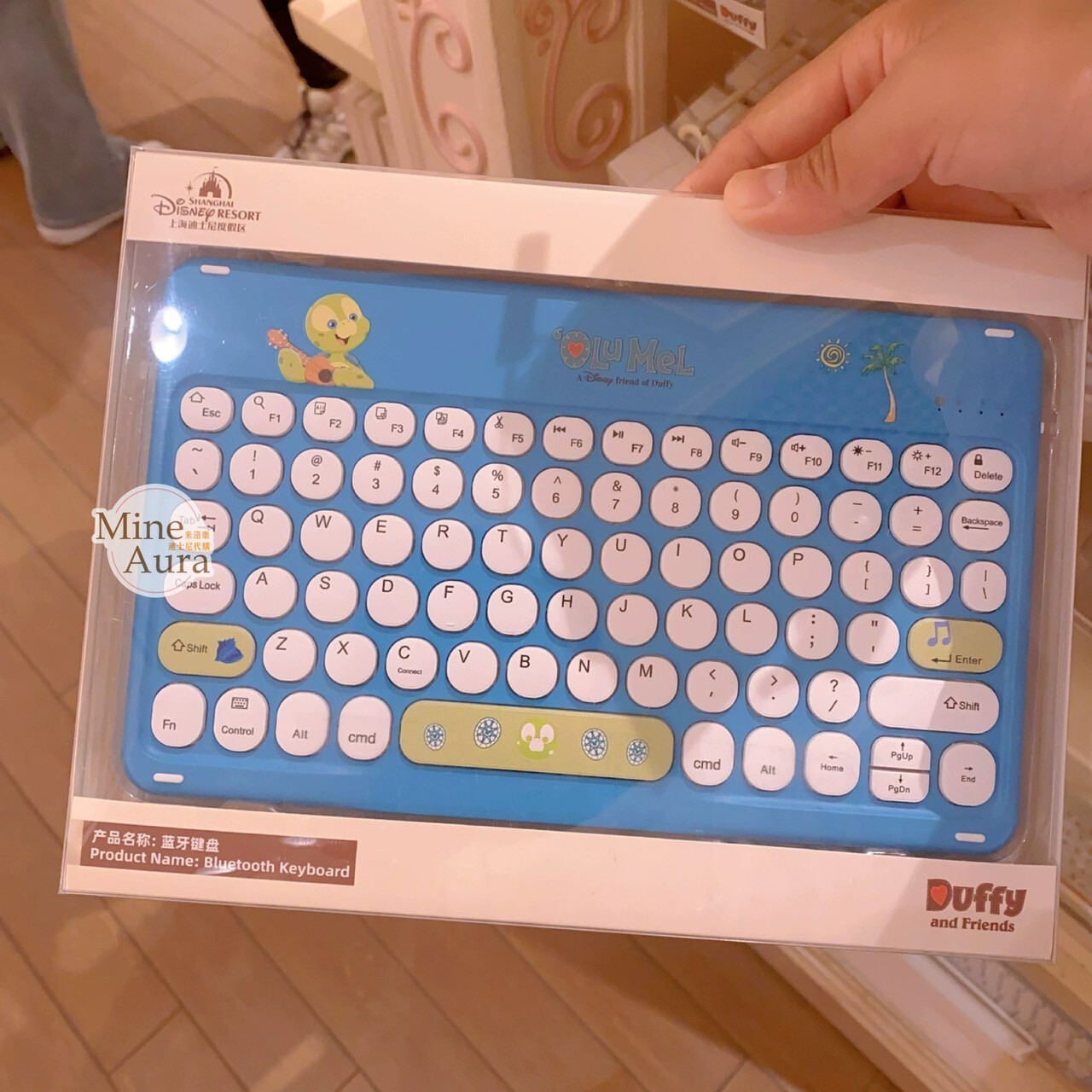 奧樂米拉 海龜 OluMel 充電式 藍芽 無線鍵盤 3C用品 -上海迪士尼樂園