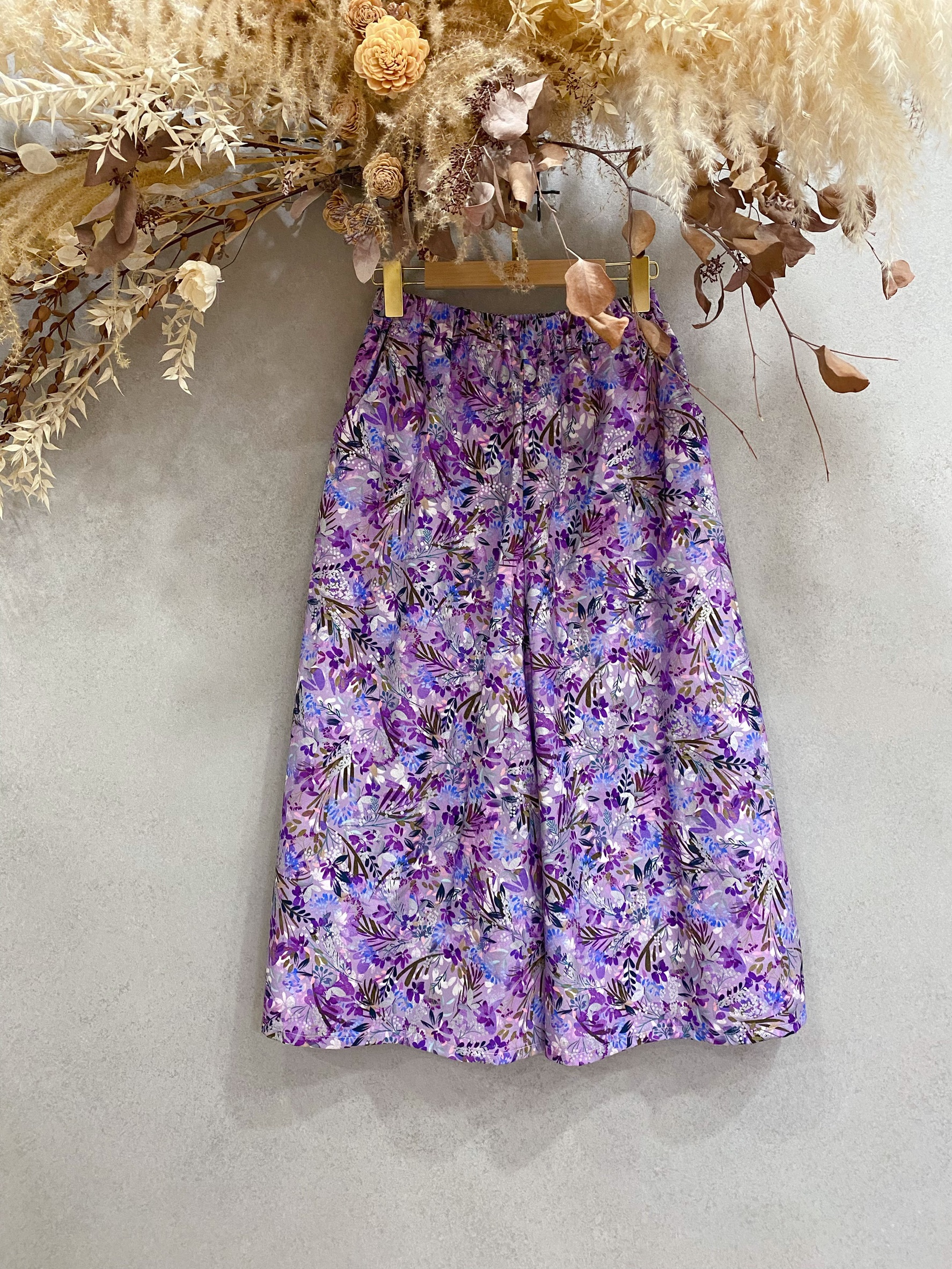 紫夜花語 媽咪長寬褲