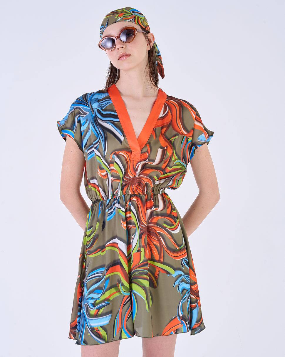 【Silvian Heach】熱帶雨林印花洋裝