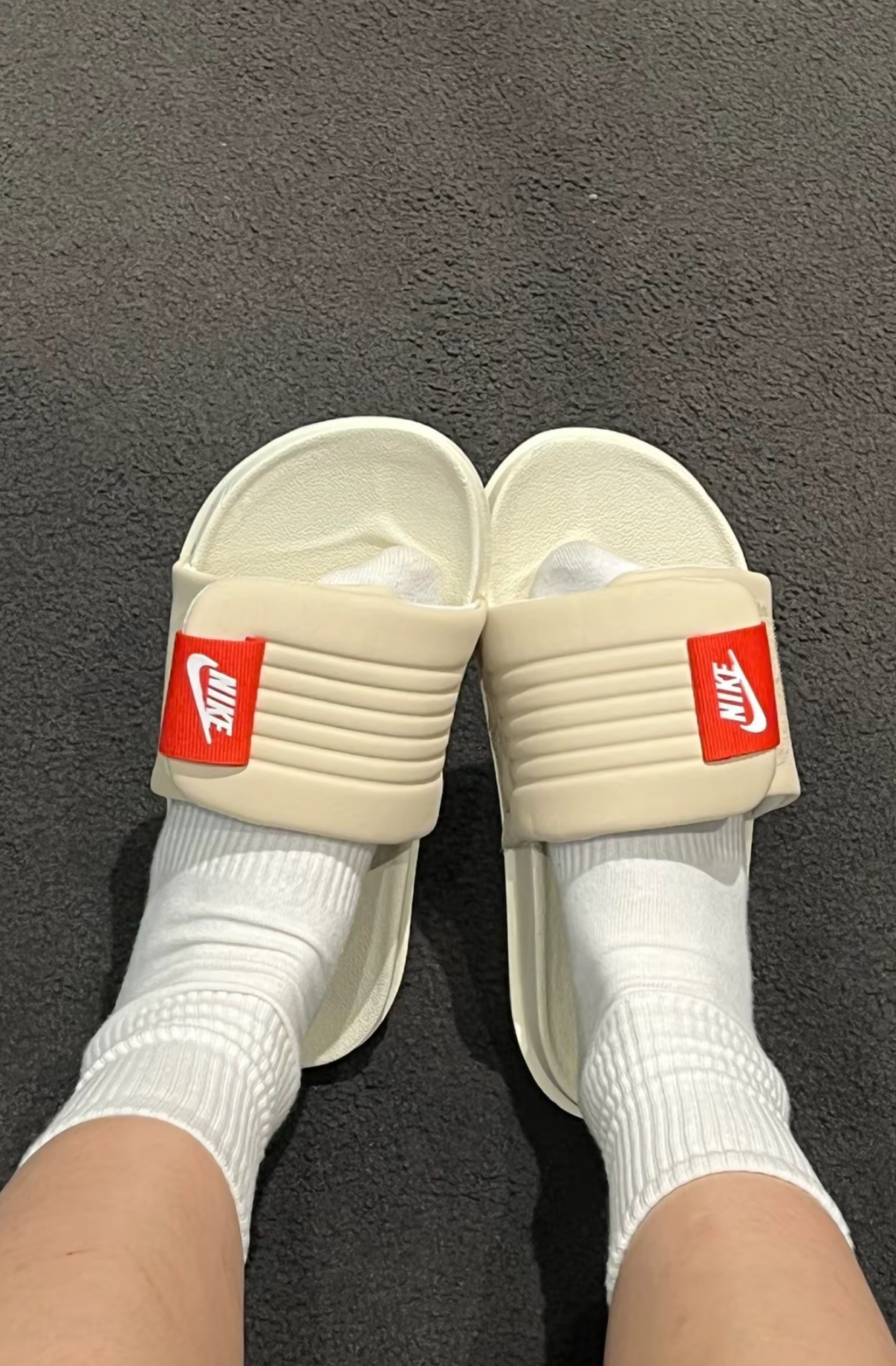 Nike Offcourt Adjust slide 奶茶白 奶茶色 拖鞋 魔鬼氈 休閒 DV1033-100 女鞋/預購