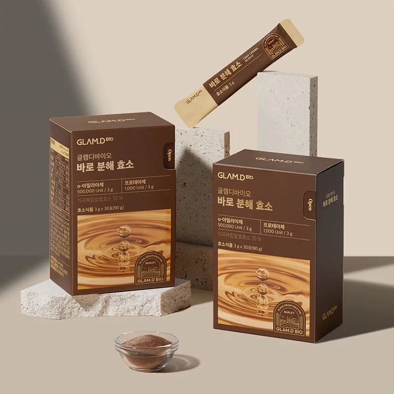 GLAM.D極速分解酵素粉-麥茶味 (1盒30包)