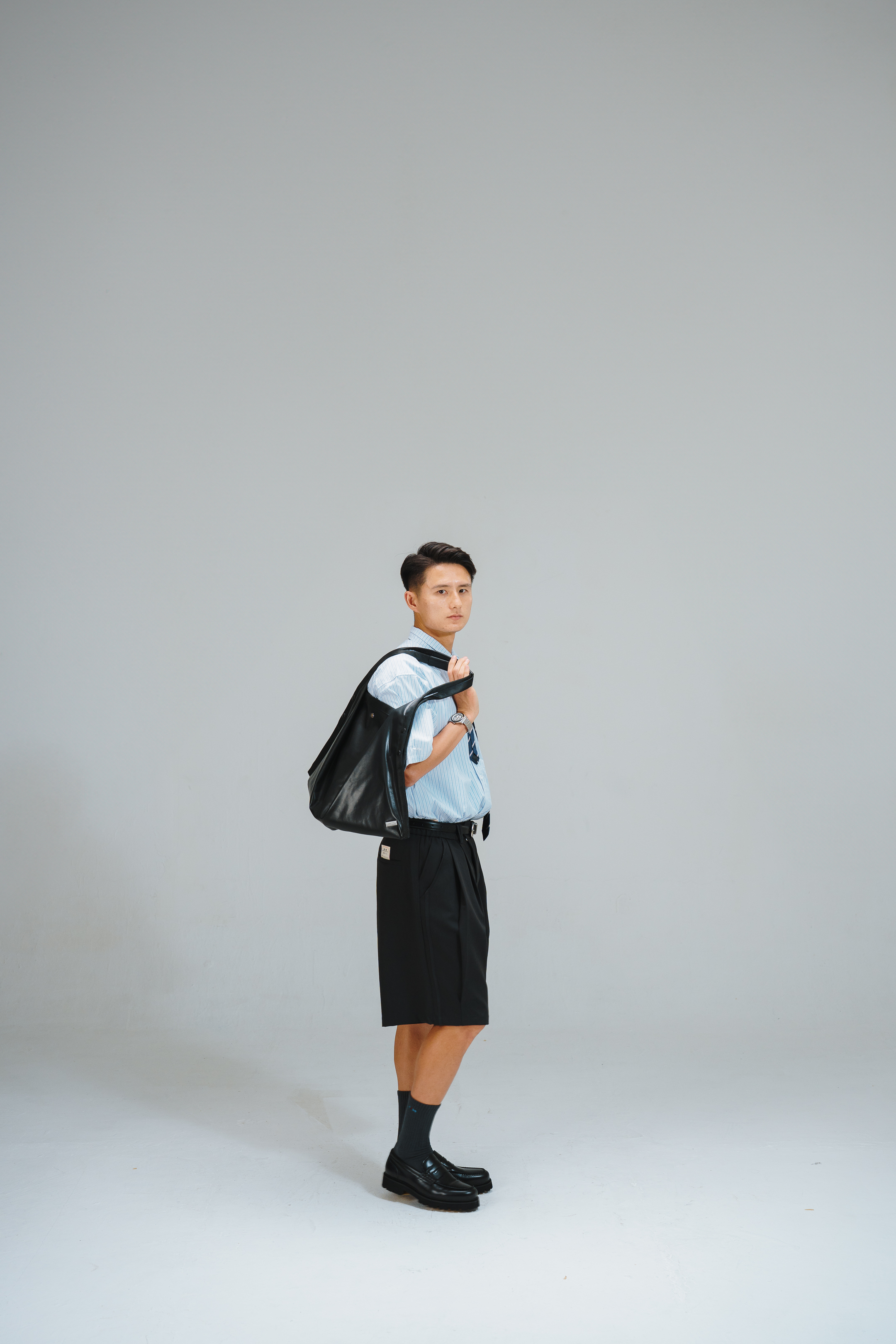 FUMBLE 包邊西裝短褲｜黑色