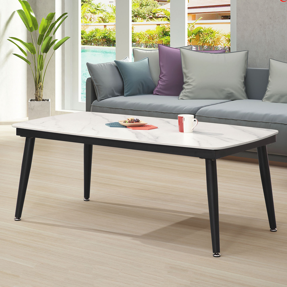 艾恩4.3尺工業風岩板大茶几