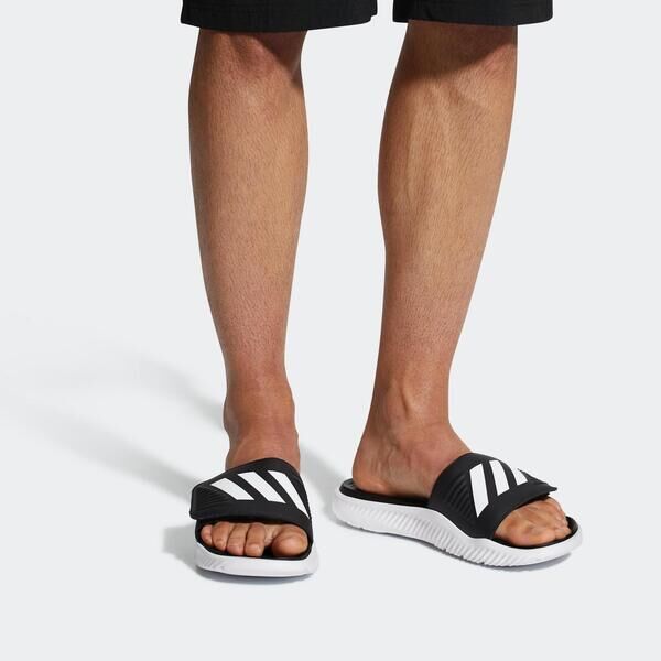 Adidas Alphabounce Slide BA8775 男鞋 運動 休閒 涼鞋 拖鞋 愛迪達 黑白