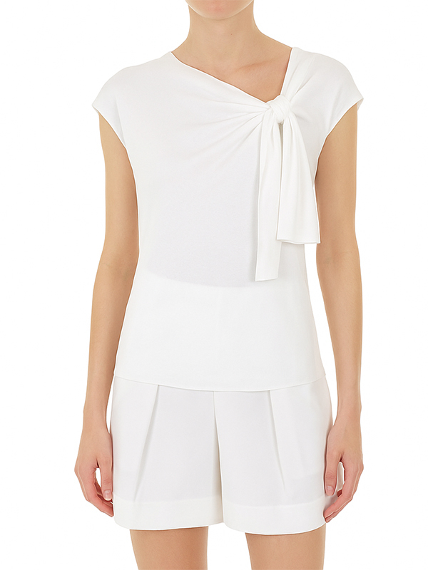 ALBERTA  FERRETTI  優雅側綁結短袖上衣