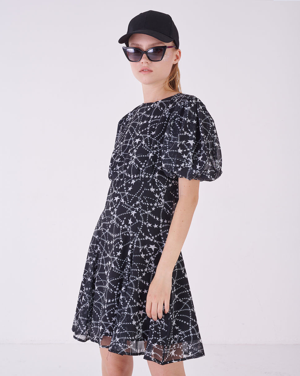 【Silvian Heach】甜美流星短袖洋裝