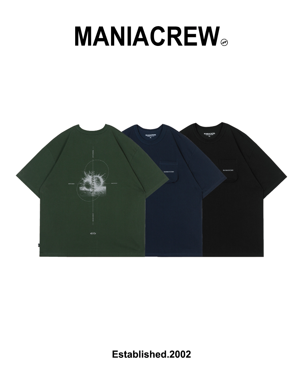 MANIA 機能口袋短TEE 速乾 吸濕 排汗 黑/綠/藍 25 S/S Genesis Tee