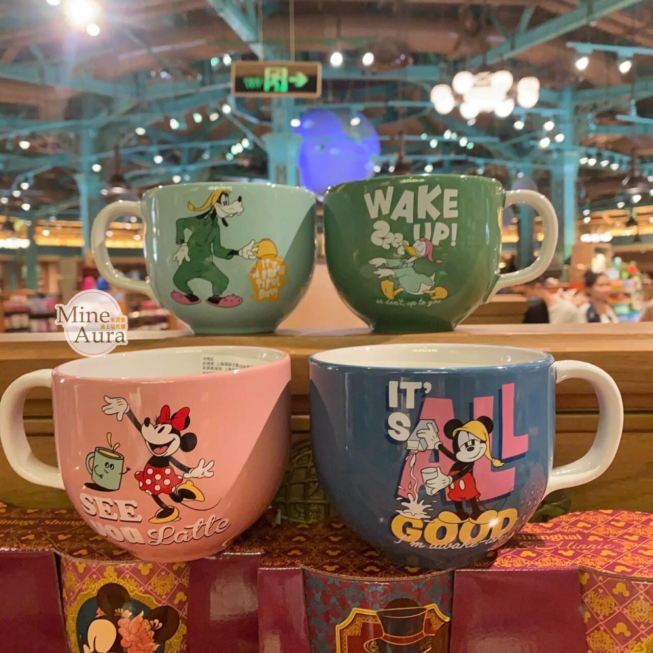 米奇 Mickey 與好友們 睡衣 圖案 馬克杯 水杯 -上海迪士尼樂園