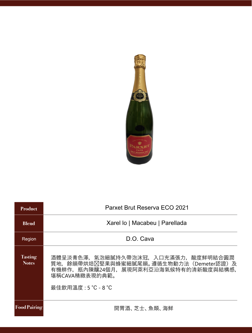 Parxet Brut Reserva ECO 2021