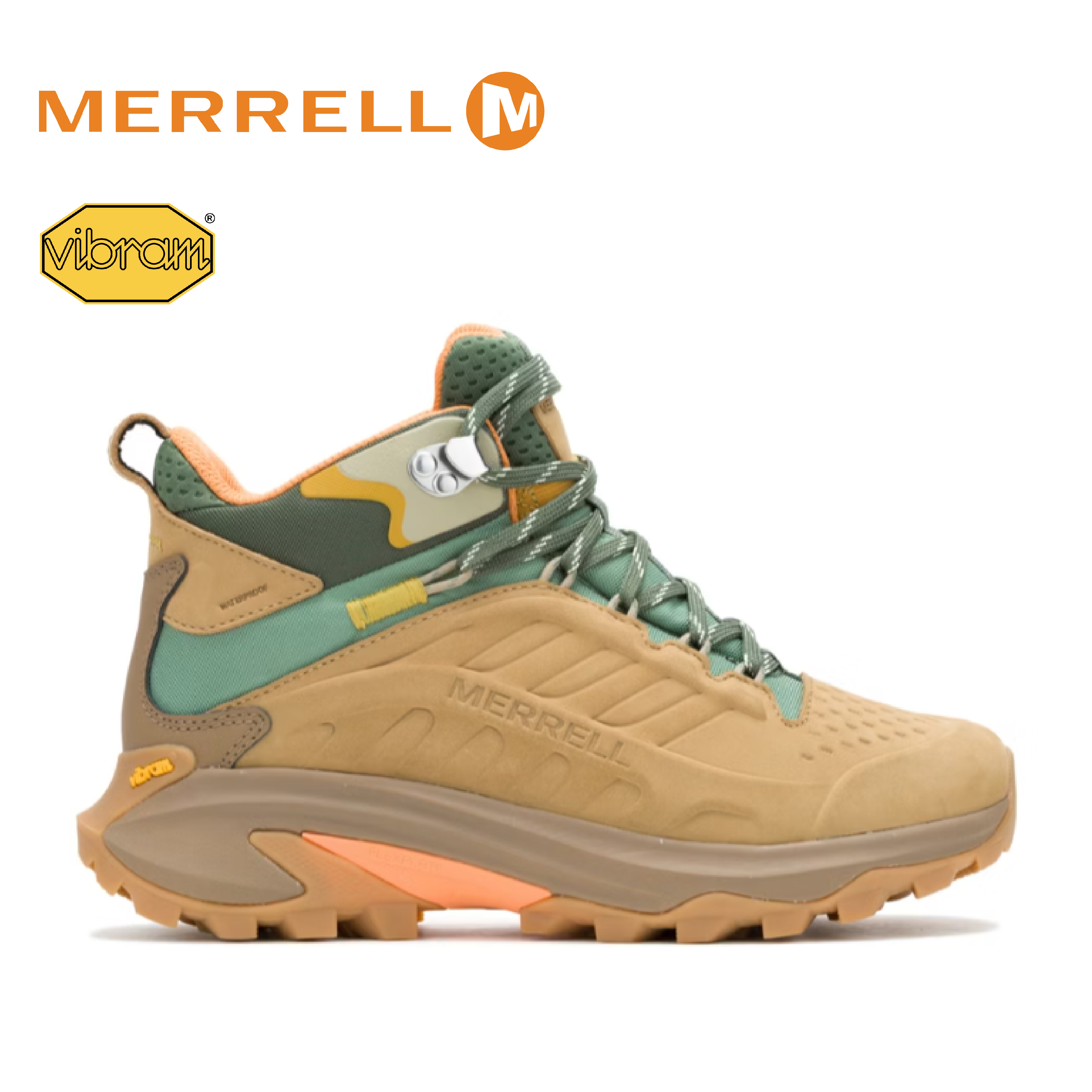 MERRELL 美國 MOAB SPEED 2 LTR MID WP 中筒登山鞋 女款 (土黃色) 32ML038426