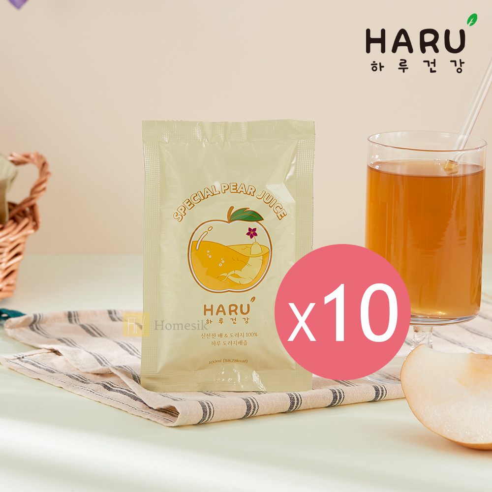 韓國100% NFC 桔梗梨汁 100ml x 10包裝