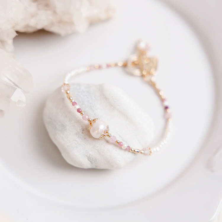 六月誕生石 • 杜鵑花 • 永遠屬於你 – 珍珠 – 手鍊