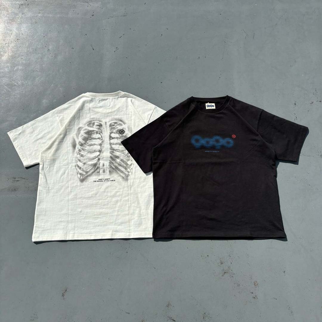 2025SS 9090 X-ray Bone Tee 字體 背後骨頭 短T 現貨 NN1995