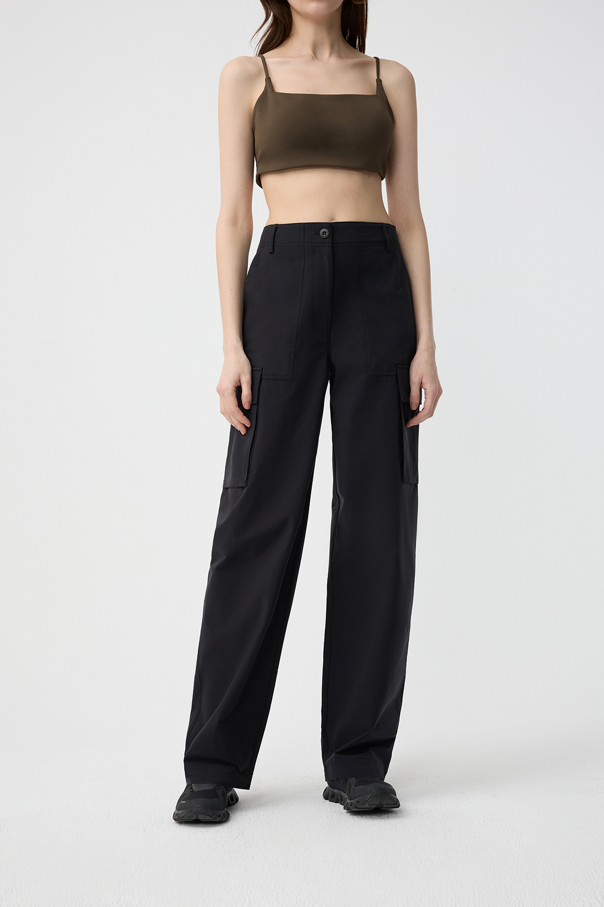 Civishell 防潑水機能工裝長褲 女（黑色）