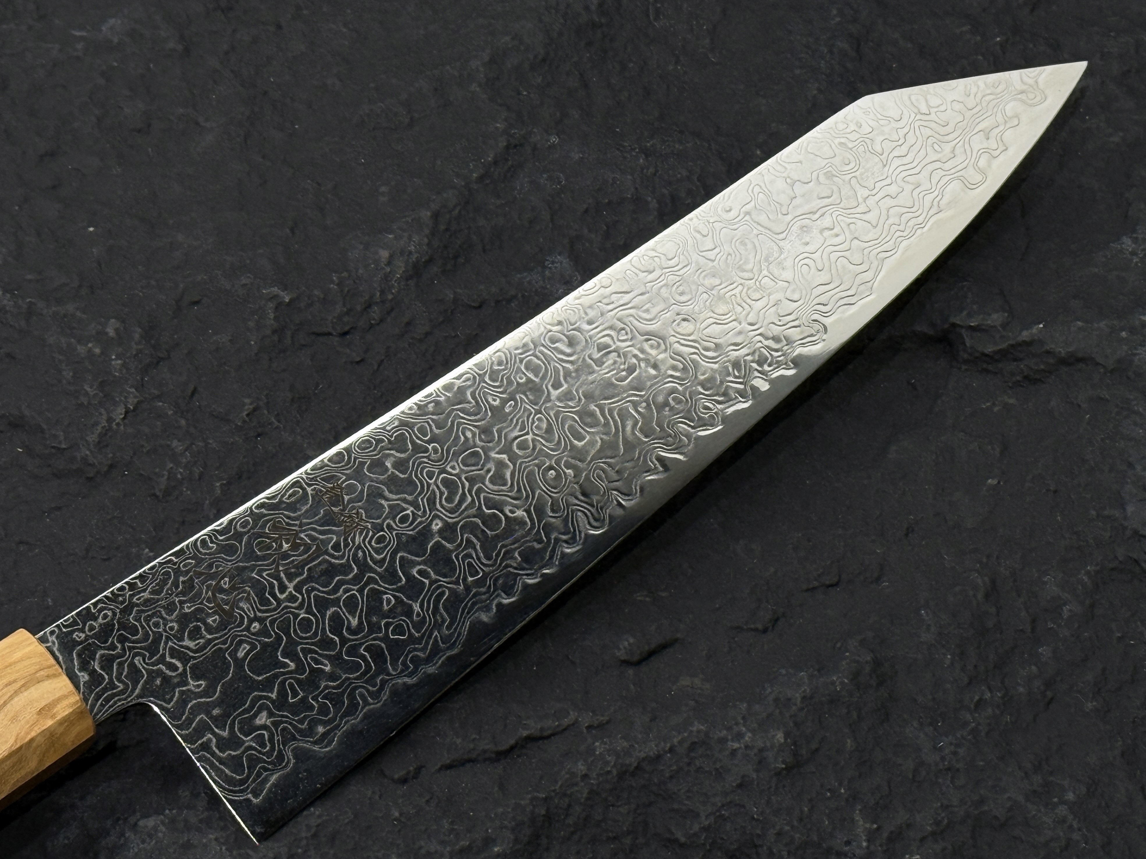 初心 流氷 SG2 大馬士革鋼 切付牛刀 橄欖木柄