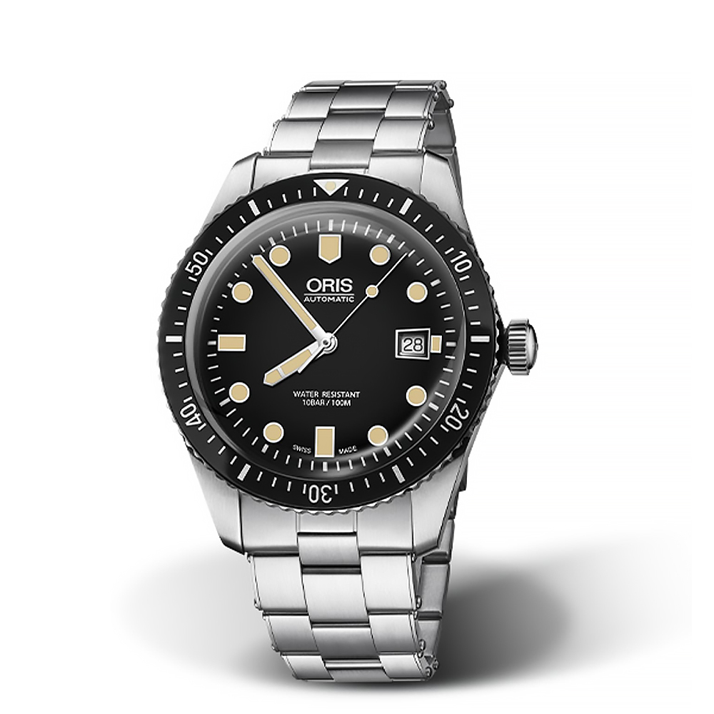 【ORIS 豪利時】01 733 7720 4054-07 8 21 18 日期顯示 不鏽鋼 機械 手錶