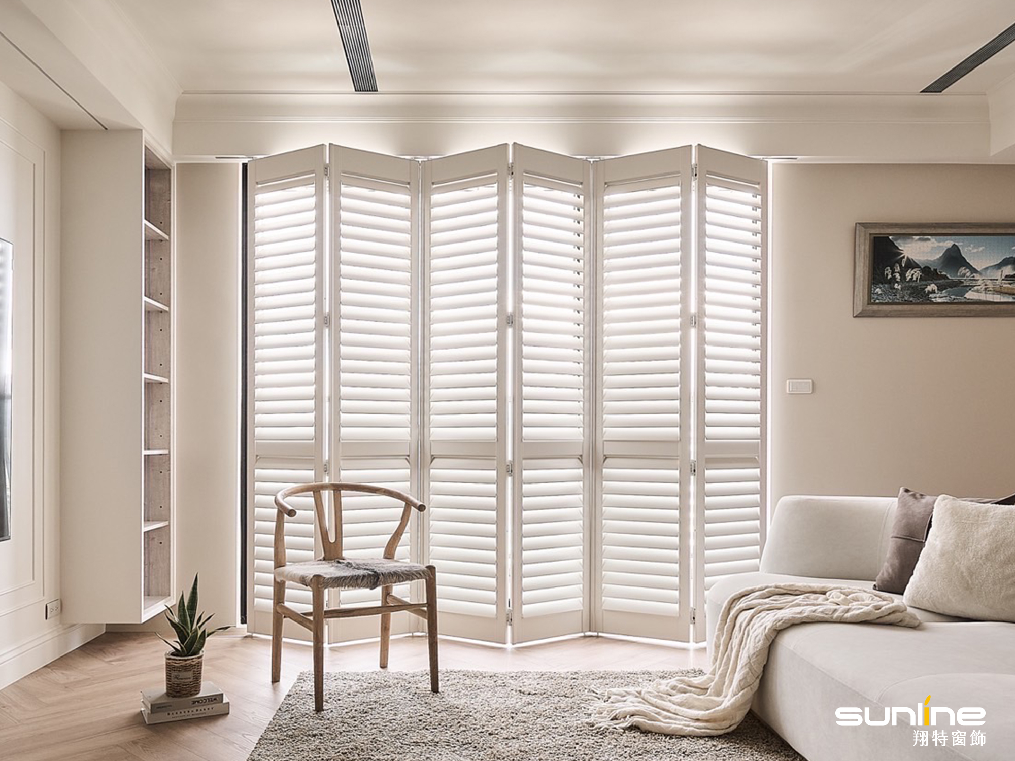 塑鋁百葉窗摺疊門