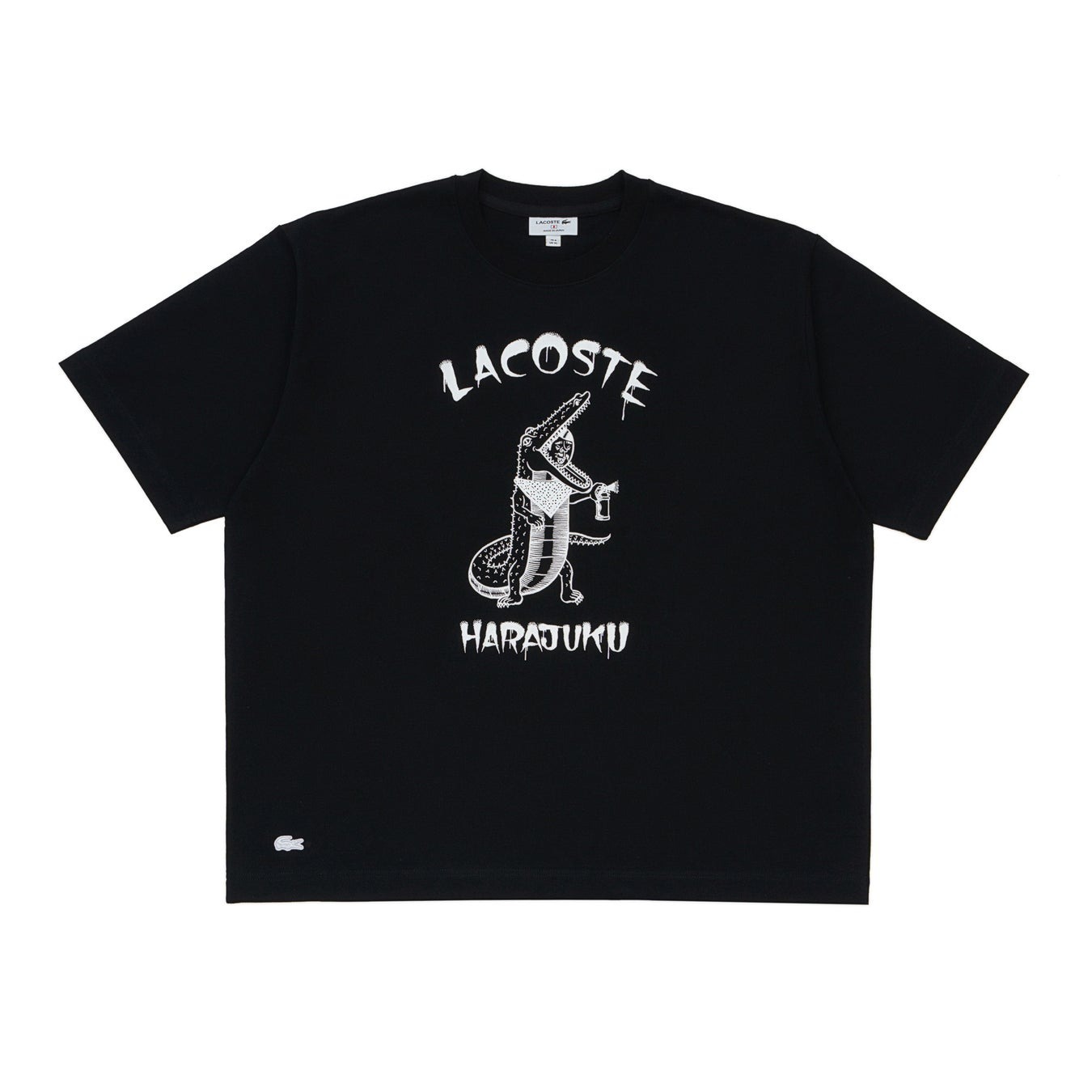 2025SS 日本 LACOSTE x ESOW 原宿限定 藝術家 聯名 人穿鱷魚皮噴漆 短T 現貨 TH012MYJ