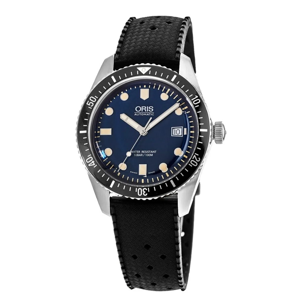 【ORIS 豪利時】01 733 7720 4055-07 4 21 18 日期顯示 單向旋轉錶圈 夜光 不鏽鋼 橡膠錶帶 手錶