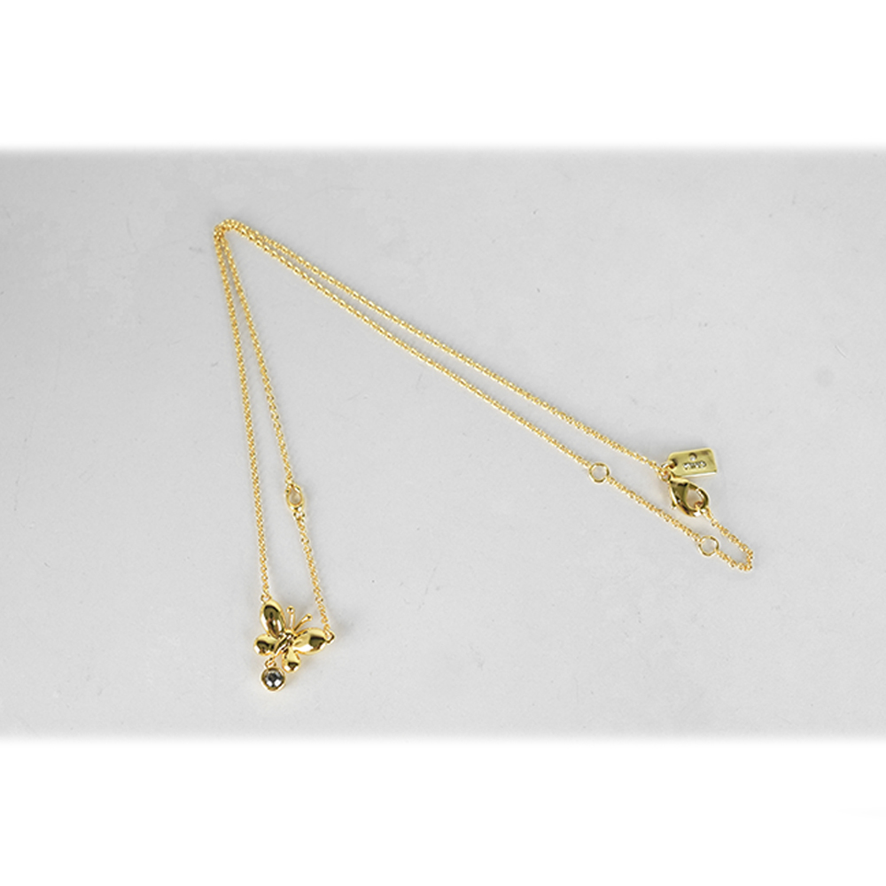 【COACH】蝴蝶造型及水鑽項鍊(金色) CBB25 GLD