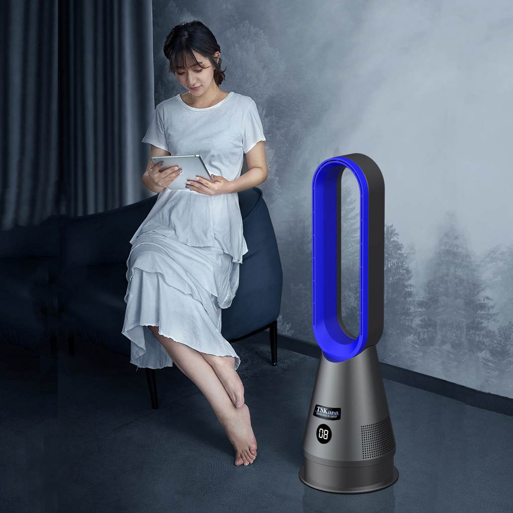 日本TSK 家用空氣淨化無葉風扇遙控循環落地電風扇塔扇 P3963