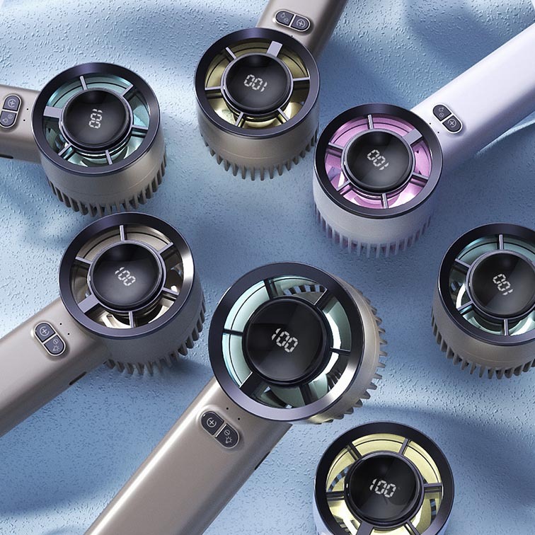 韓國JK 高速100檔風扇USB充電數位手持風扇 J1040