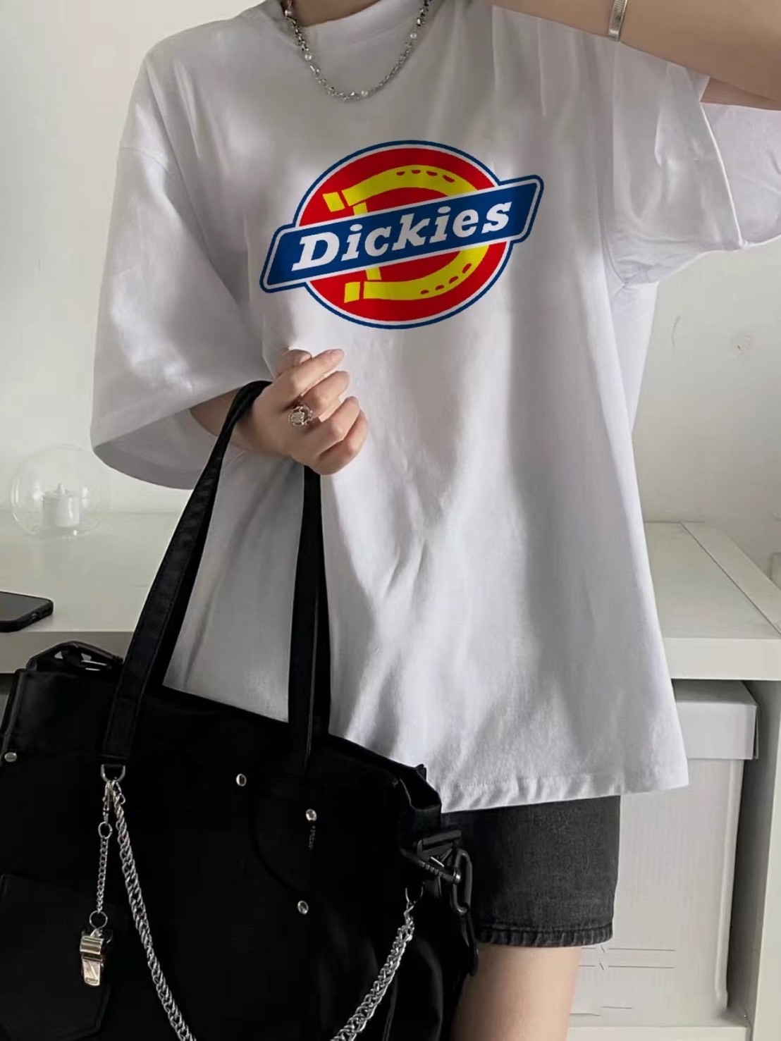 DICKIES 經典字母落肩寬鬆短袖