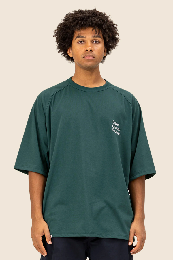UNFRM - TRY COOL 五分袖寬版短TEE（深綠）