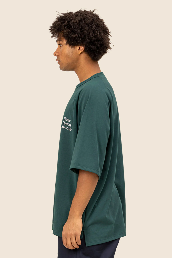 UNFRM - TRY COOL 五分袖寬版短TEE（深綠）
